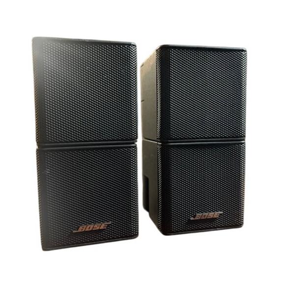 Pair of Bose Lifestyle Double Cube Speakers Black Satellite Jewel Mini Untested - Picture 1 of 9